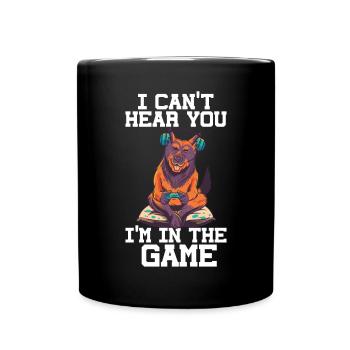 Gaming -Hund - Tasse einfarbig - Schwarz - Vorne