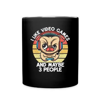 Gaming Dog - Full Colour Mug - black - Front