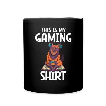 Gaming -Hund - Tasse einfarbig - Schwarz - Vorne