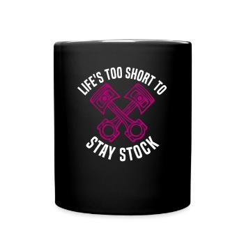 Muscel Car V8 Turbocharger Tuning Racing Car - Full Colour Mug - black - Front