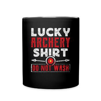 Chemise de tir à l’arc heureuse - Mug uni - noir - Devant