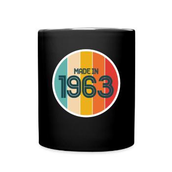 Fabriqué en 1963 60e anniversaire Cadeau de chemise - Mug uni - noir - Devant