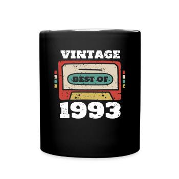 1993 30th Birthday Shirt Cassette cadeau - Mug uni - noir - Devant