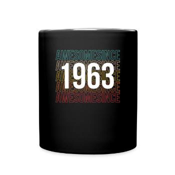 Vintage 1963 60th Birthday Shirt Gift - Mug uni - noir - Devant