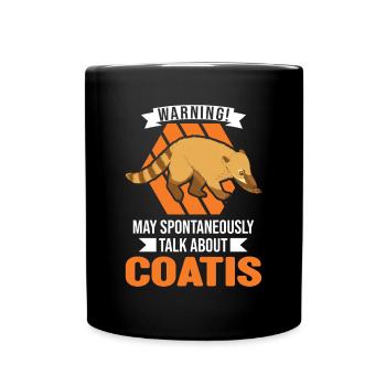 Warning Coati Coati - Full Colour Mug - black - Front
