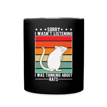 Rat Cadeau Rat Propriétaire Rat domestique - Mug uni - noir - Devant