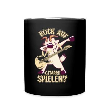 Gitarrenspieler Bass Gitarrist - Bock auf Gitarre - Tasse einfarbig - Schwarz - Vorne