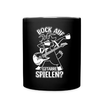 Bock auf Gitarre spielen - Gitarrenspieler Bass Gi - Tasse einfarbig - Schwarz - Vorne