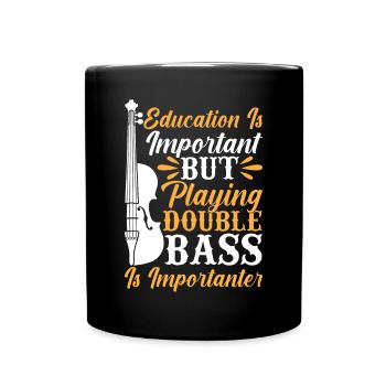 Contrabassist - Playing Double Bass Double Bassist - Tasse einfarbig - Schwarz - Vorne