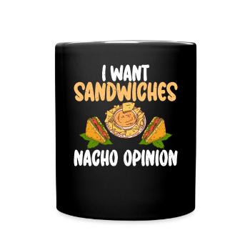 Sandwich Lover Gift - Full Colour Mug - black - Front