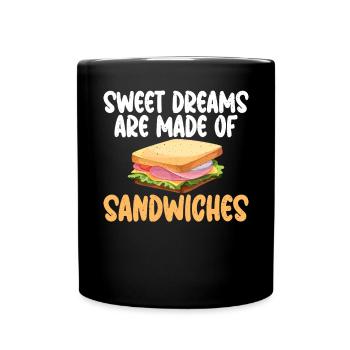 Sandwich Lover Gift - Full Colour Mug - black - Front