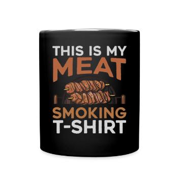 This Is My Meat Smoking Barbecue - Full Colour Mug - black - Front