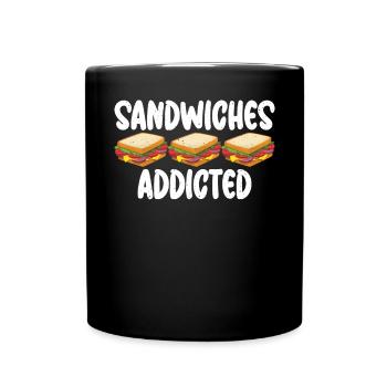 Sandwich Lover Gift - Full Colour Mug - black - Front