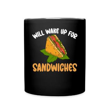 Sandwich Lover Gift - Full Colour Mug - black - Front