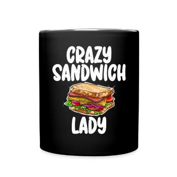 Sandwich Lover Gift - Full Colour Mug - black - Front