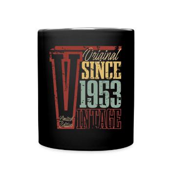 1953 Anniversaire Année de naissance Année de construction Vintage Rétro - Mug uni - noir - Devant