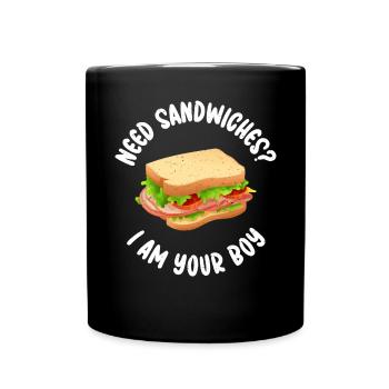 Sandwich Lover Gift - Full Colour Mug - black - Front