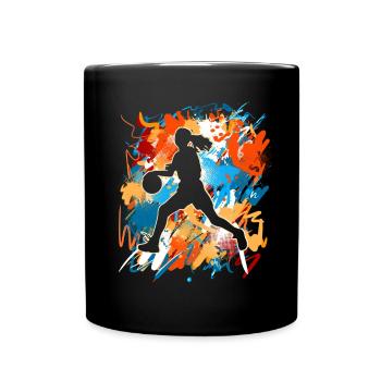 Basketball féminin Basketball féminin - Mug uni - noir - Devant