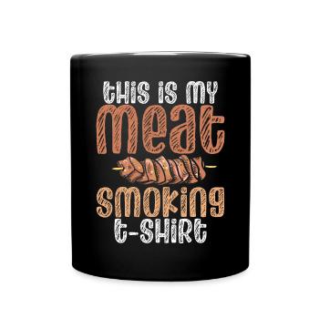 This Is My Meat Smoking Barbecue - Full Colour Mug - black - Front