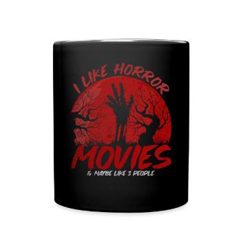 J’aime les films d’horreur et peut-être comme 3 personnes - Mug uni - noir - Devant