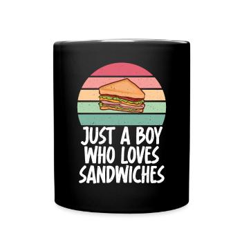 Sandwich Lover Gift - Full Colour Mug - black - Front