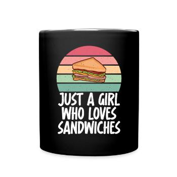 Sandwich Lover Gift - Full Colour Mug - black - Front