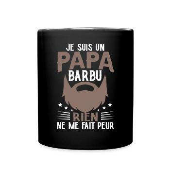 Je Suis Un Papa Barbu - Mug uni - noir - Devant