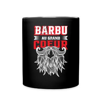 Barbu Au Grand Coeur - Mug uni - noir - Devant