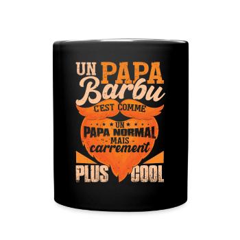 Un Papa Barbu - Mug uni - noir - Devant