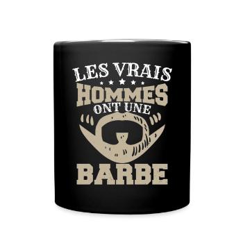 Homme Dicton Barbe - Mug uni - noir - Devant