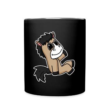 Horse Horses Domestic Horse - Full Colour Mug - black - Front