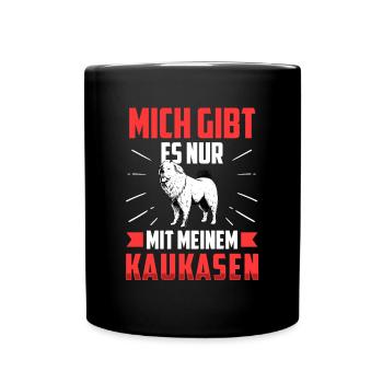 Nur mit meinem Owtscharka Kaukasischer Owtscharka - Tasse einfarbig - Schwarz - Vorne
