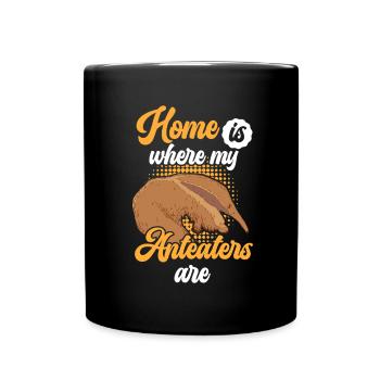 Le fourmilier est ma maison Ours mangeur de fourmis - Mug uni - noir - Devant
