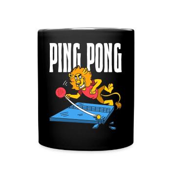 Ping Pong Lion Table Tennis Lion Outfit - Mug uni - noir - Devant