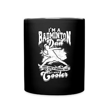 Badminton Père Joueur sportif Spike - Mug uni - noir - Devant