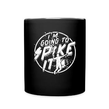 Spike It Spike Sport Badminton -Spieler - Tasse einfarbig - Schwarz - Vorne