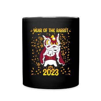 Zodiac Happy Chinese New Year of the Rabbit 2023 - Tasse einfarbig - Schwarz - Vorne