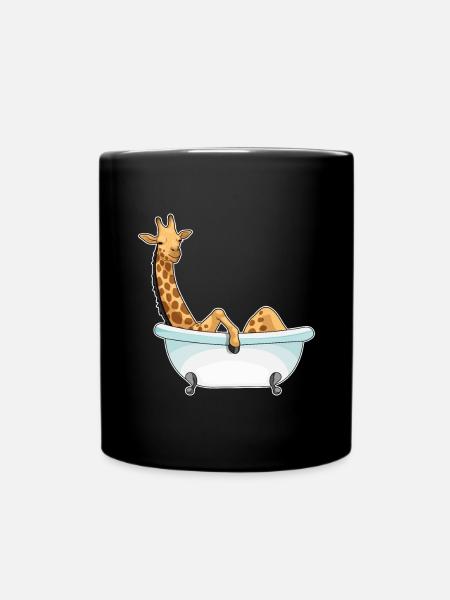 Baignoire girafe - Mug uni - noir