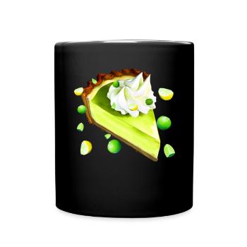 Lime Cake Piece Key Lime Pie - Full Colour Mug - black - Front