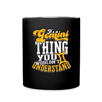 Gemini Nutrition Valeurs Vierges Can Astrologie du zodiaque - Mug uni - noir - Devant