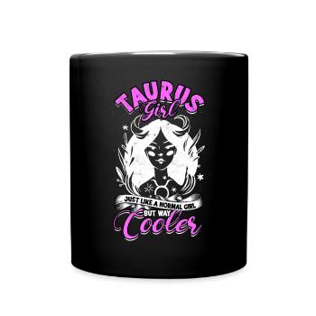 Schwarzer Stierkönigin April Zodiac Astrology - Tasse einfarbig - Schwarz - Vorne