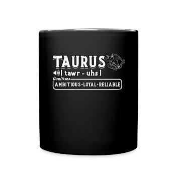 Schwarzer Stierkönigin April Zodiac Astrology - Tasse einfarbig - Schwarz - Vorne