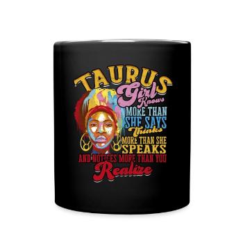 Schwarzer Stierkönigin April Zodiac Astrology - Tasse einfarbig - Schwarz - Vorne
