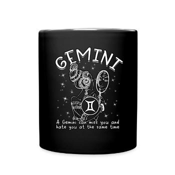 Gemini Nutrition Valeurs Vierges Can Astrologie du zodiaque - Mug uni - noir - Devant