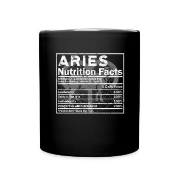Aries Queen March April Zodiac Astrology Aries - Full Colour Mug - black - Front