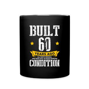 Vintage 1963 60th Birthday Shirt Gift - Mug uni - noir - Devant