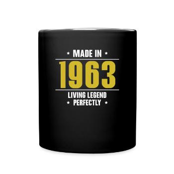 Fabriqué en 1963 60e anniversaire Cadeau de chemise - Mug uni - noir - Devant
