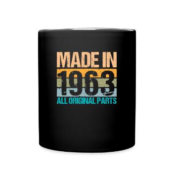 Fabriqué en 1963 60e anniversaire Cadeau de chemise - Mug uni - noir - Devant