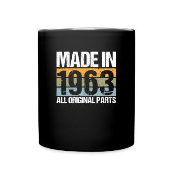 Fabriqué en 1963 60e anniversaire Cadeau de chemise - Mug uni - noir - Devant