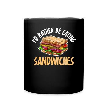 Sandwich Lover Gift - Full Colour Mug - black - Front